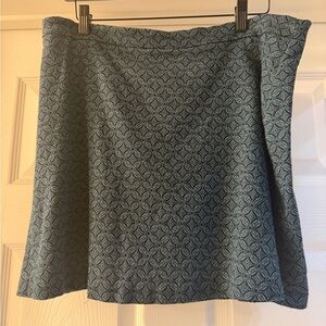 Margaret M Blue Geometric A-Line Skirt